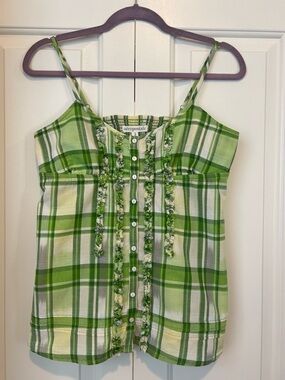 Aeropostale Y2K Green Babydoll Cami Top